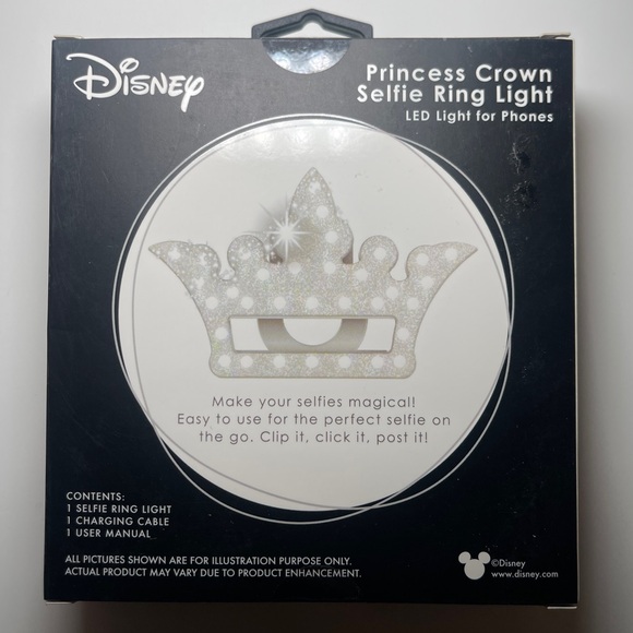 Disney Princess Crown LED Selfie Light - White - Picture 2 of 4